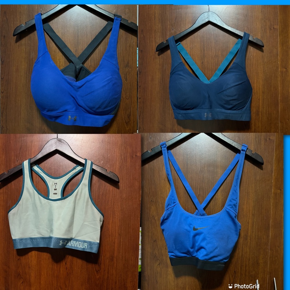 4 large sport bras